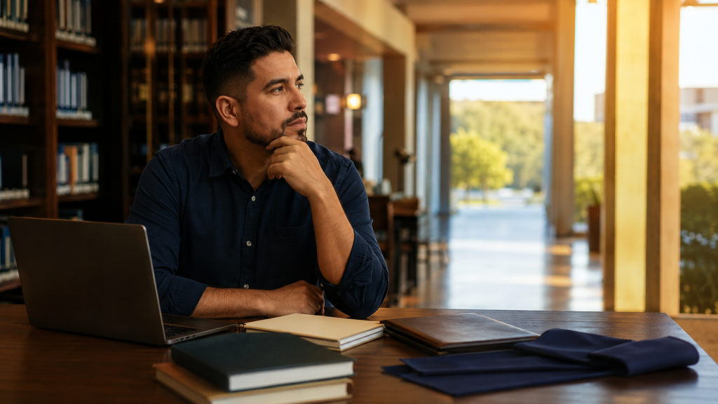 Graduate student contemplating their future post DBH program